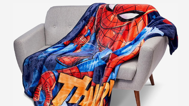 Northwest Spider Man Silk Touch Sherpa Throw Blanket