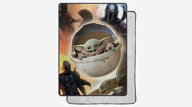 Northwest Star Wars The Mandalorian Sherpa Throw Blanket