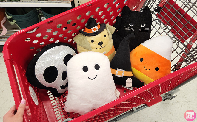 Novelty Plush Pillows in cart