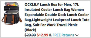 Ocklily 17 Liter Insulated Cooler Lunch Box Screenshot