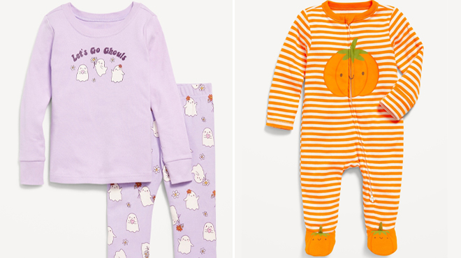 Old Navy Printed Snug Fit Pajama Set for Toddlers Babies and Old Navy 2 Way Zip Sleep Play Footed One Piece for Babies