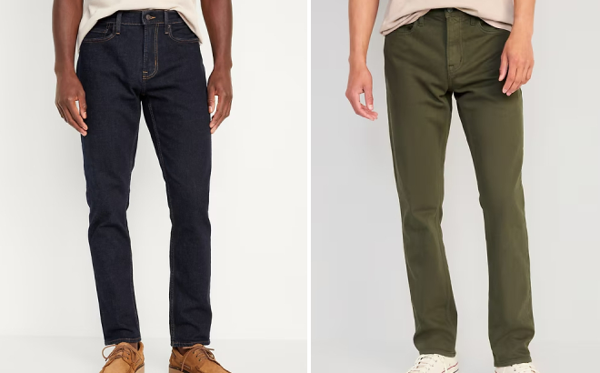 Old Navy Relaxed Slim Taper Jeans and Straight Five Pocket Pants