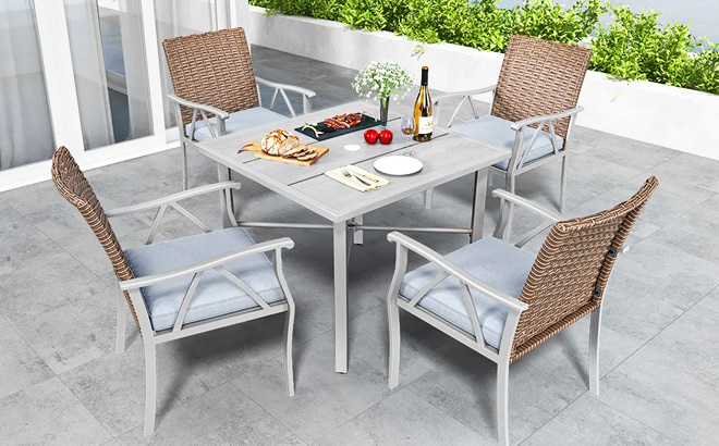 Outdoor Dining Patio Set 5 Piece