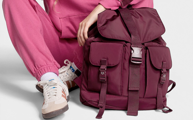 PINK Nylon Cargo Backpack