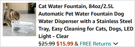 Papifeed Cat Water Fountain Checkout