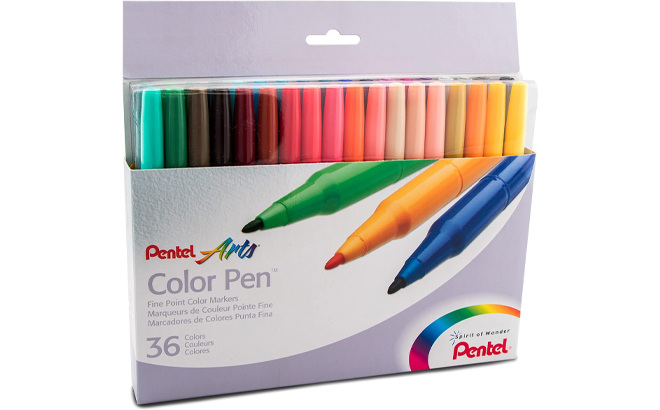 Pentel Color Pen Set 36 Assorted Colors