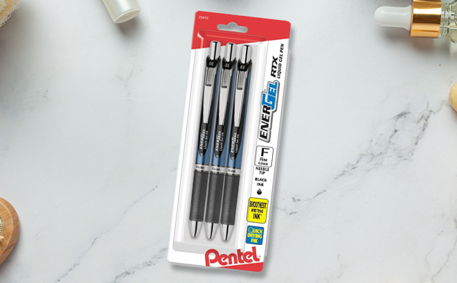 Pentel EnerGel Deluxe RTX Retractable Pens 3 Pack