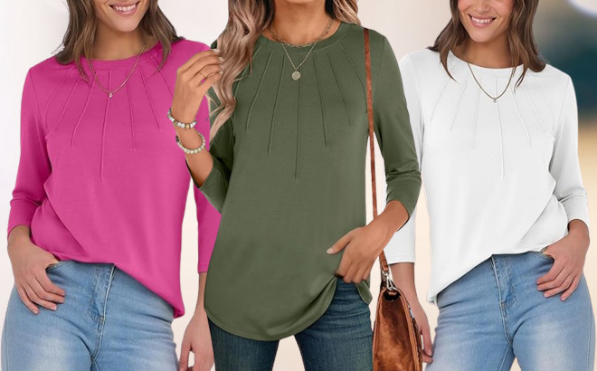 People Wearing Anrabess Womens Tunic Shirt