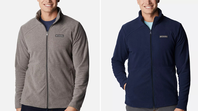 People wearing Columbia Mens Castle Dale Full Zip Fleece Jackets