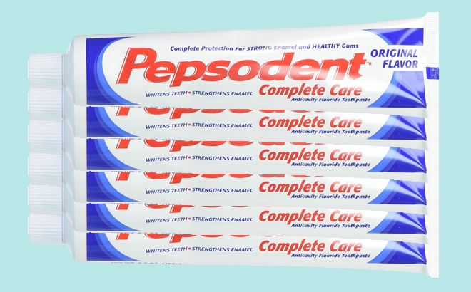 Pepsodent Complete Care Anticavity Fluoride Toothpaste Original 5 5 Ounce Pack of 6