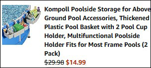 Poolside Storage Basket Final Price