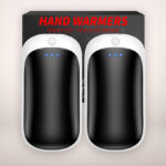 Portable Electric Hand Warmers on a Neutral Background