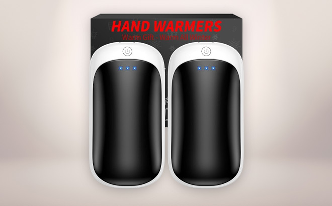 Portable Electric Hand Warmers on a Neutral Background