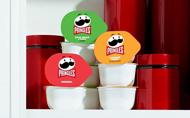 Pringles Snacks 18 Cup Variety Pack on a Shelf