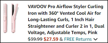 Pro Airflow Styler Curling Iron Checkout