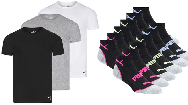 Puma Mens Classic Crewneck Tee 3 Pack