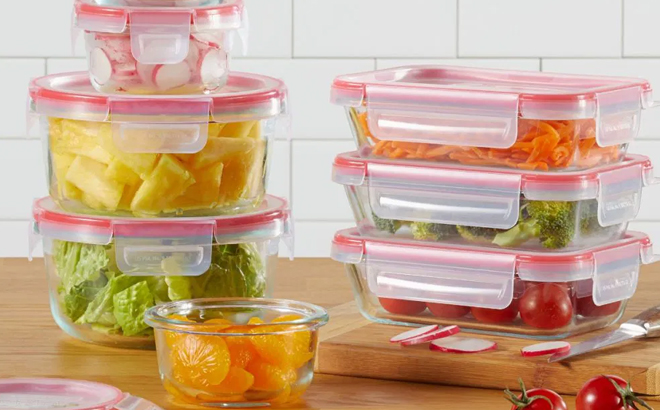 Pyrex FreshLock 16 Piece Glass Food Storage Set