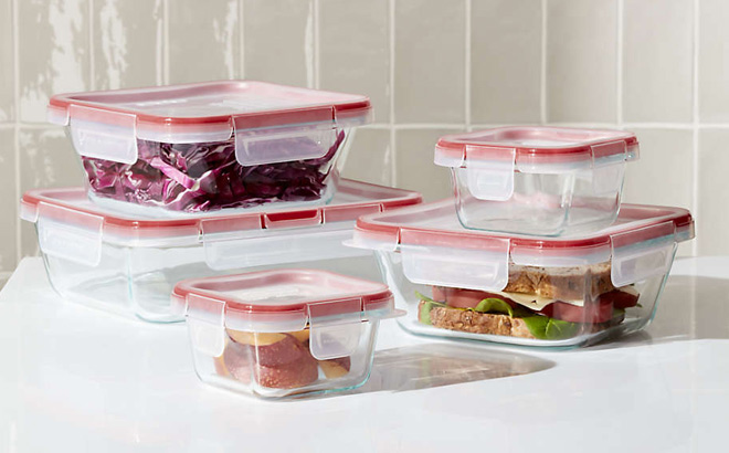 Pyrex Freshlock 10pc Glass Storage Set