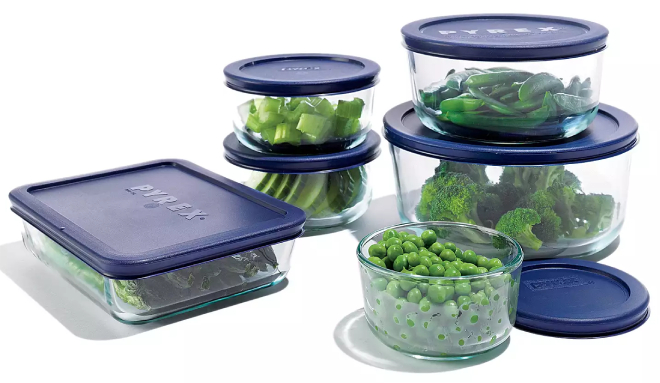 Pyrex Storage Plus 12 Piece Glass Food Storage Set