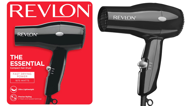 REVLON Essentials Compact Travel Ready Hair Dryer