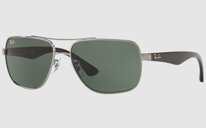 Ray Ban Square Aviator Sunglasses Gunmetal Color