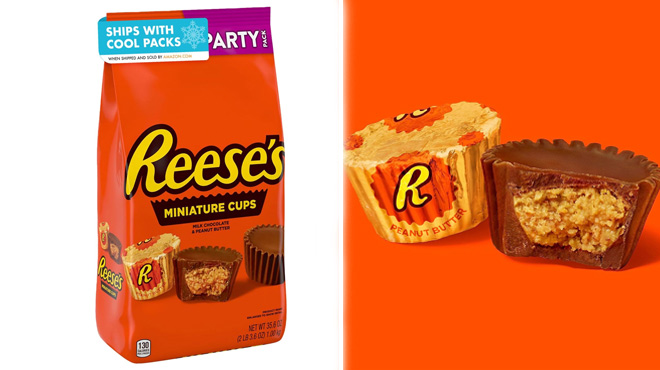 Reeses Miniatures Peanut Butter Cups Halloween Candy Party Pack