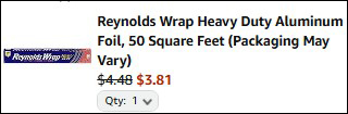 Reynolds Wrap Final Price