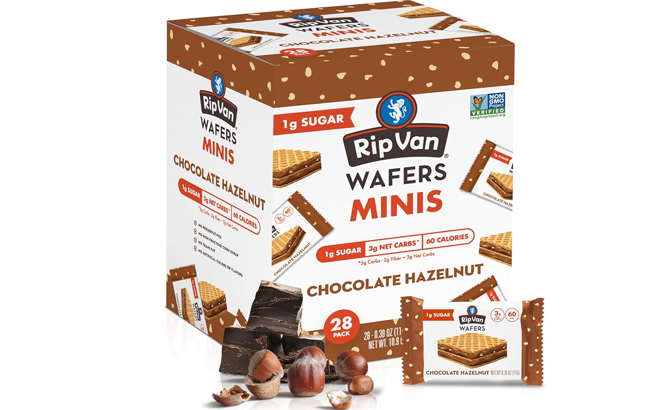 Rip Van Chocolate Hazelnut Mini Wafer Cookies