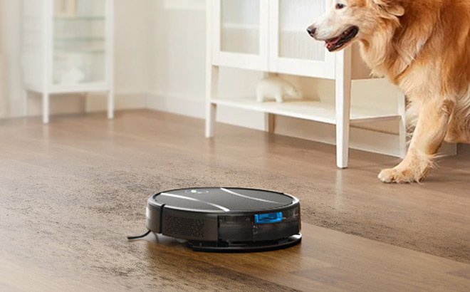 Robot Vacuum and Mop Combo on the Floor