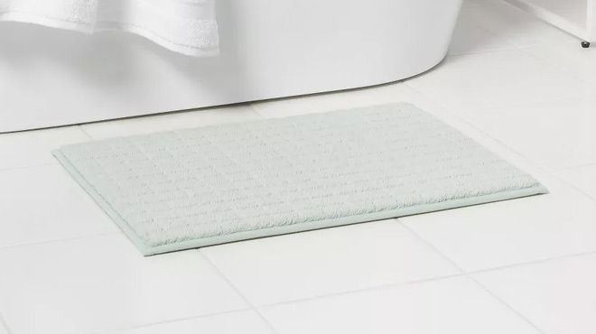 Room Essentials Velveteen Grid Cushion Foam Bath Rug