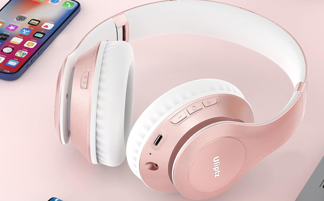 Rose Gold Wireless Bluetooth Headphones