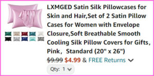 Satin Silk Pillowcases at Checkout