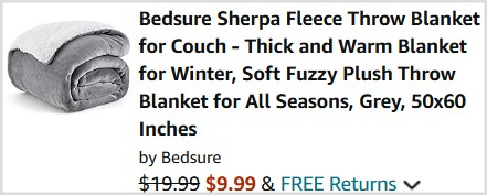 Sherpa Fleece Throw Checkout