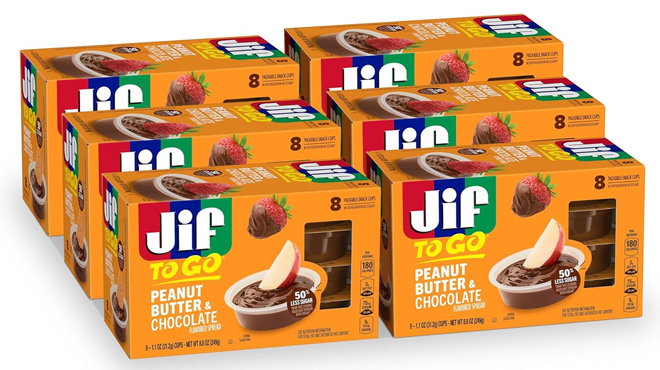 Six Boxes of Jif Peanut Butter To Go Cups