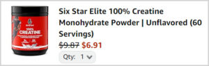 Six Star Elite 100 Creatine Monohydrate Powder at Checkout