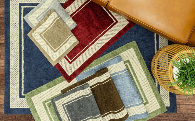 Sonoma Estate Border Area & Washable Throw Rug