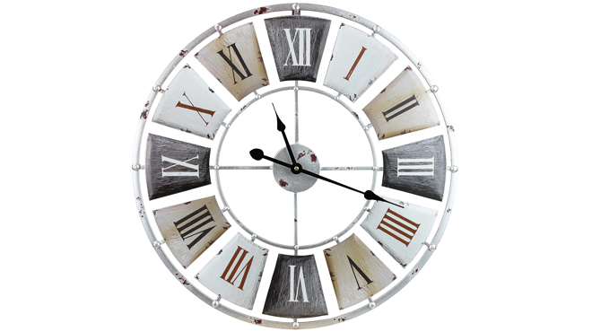 Sorbus Metal Wall Clock Classic Roman Numerals