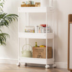 Spacekeeper Slim Rolling Storage Cart in the Room