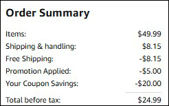 Spin Scrubber Order Summary