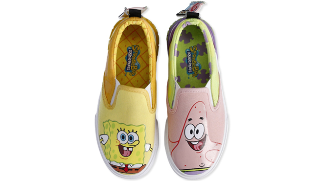 SpongeBob SquarePants Little Character Big Boys Slip On Sneakers