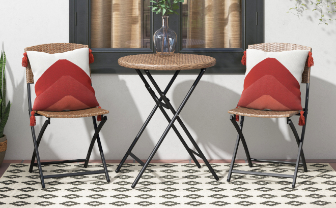 Style Selections Round Wicker Outdoor Bistro Table