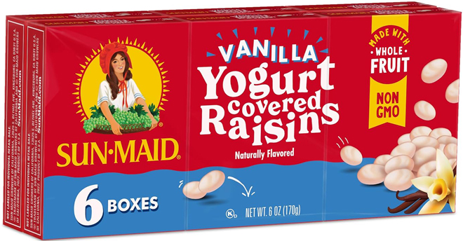 Sun Maid Vanilla Yogurt Coated Raisins 6 Pack