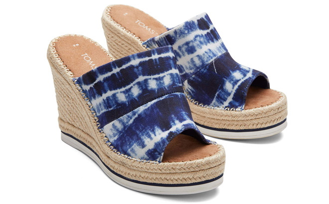 TOMS Monica Mule Wedge Heel Sandals