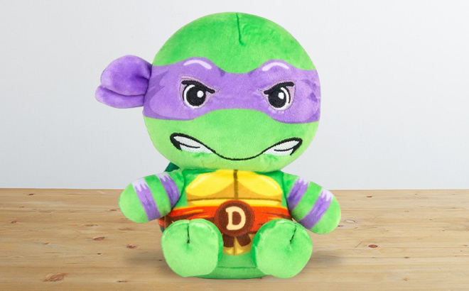 Teenage Mutant Ninja Turtles Donatello Huggable Plush on a Table