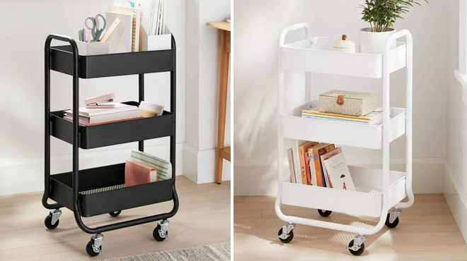 The Big One 3 Shelf Rolling Cart in Two Colors