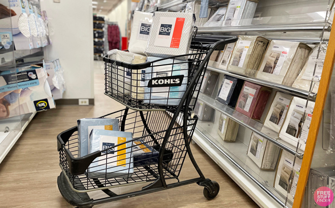 The Big One Sheet Sets on a Shopping Cart