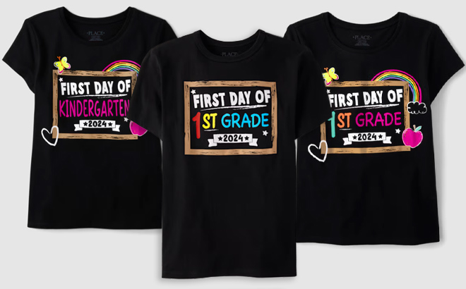 The Childrens Place First Day Graphic Tees