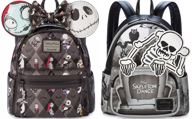 The Nightmare Before Christmas Loungefly Mini Backpack and The Skeleton Dance Loungefly Mini Backpack