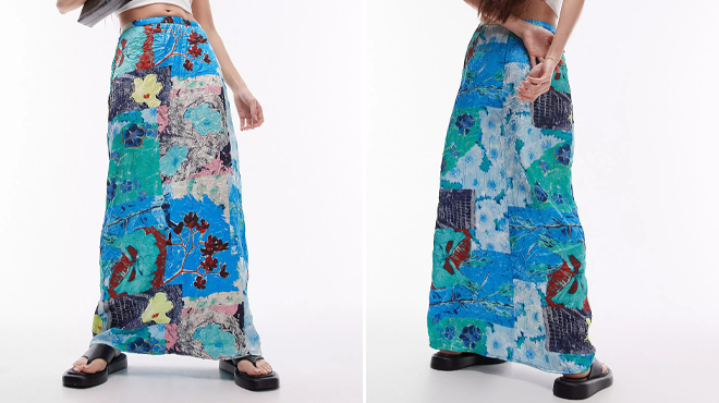 Topshop Resort Print Maxi Skirt