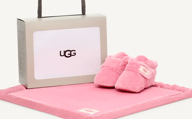 UGG Baby Bixbee Bootie And Lovey Blanket